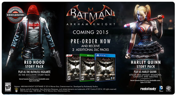 Gamestop ofrece DLC en la preventa de Batman: Arkham Knight Batman-ak-gamestop