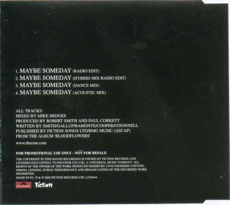 2000 - Bloodflowers Cd5_maybesomeday_uk_cure3_back