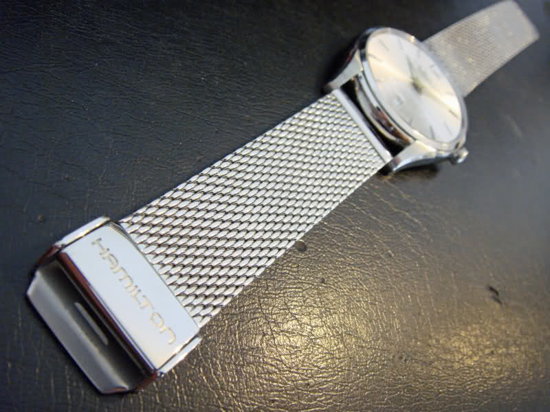 hamilton - photos de la Hamilton Jazzmaster Slim bracelet milanais B7igeo