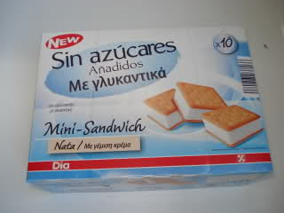 MINISANDWHICH DE NATA SIN AZUCAR DIA por 1,5 ptos 2mfgarp