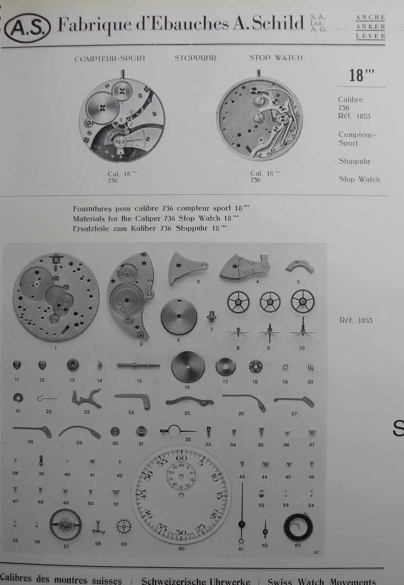 Calibres A Schild Extrait de la Classification Horlogère 1936 27yvhpk