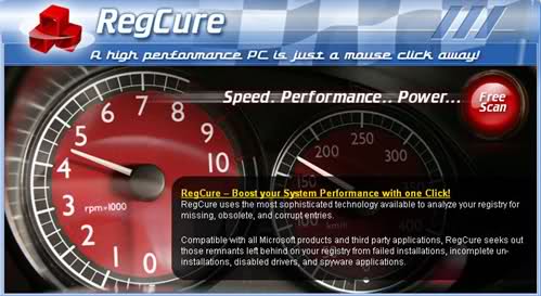 RegCure v1.5.0.1 Kayt Defterini Temizleme Program