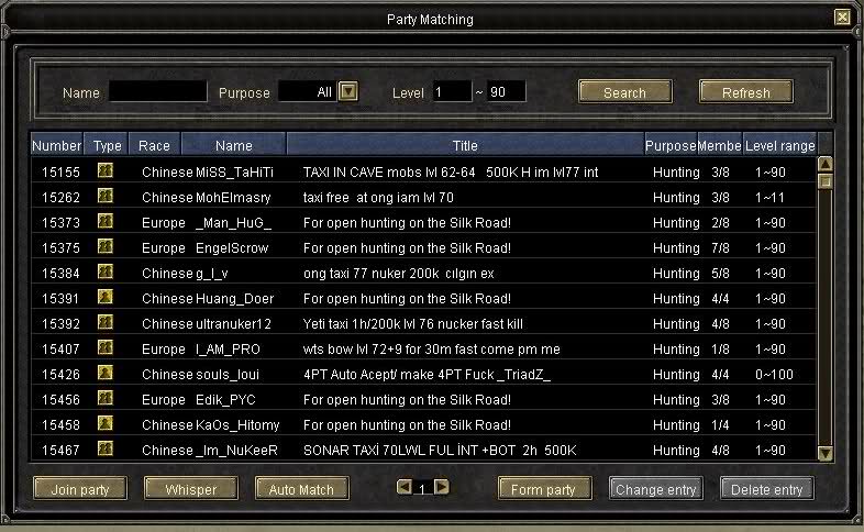 Silkroad Online - Party Auto Match Kullanımı resimli Anlatım K30nc4