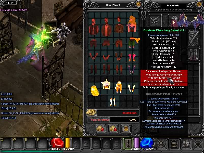 MAQUINA DEL CHAOS Y  ITEM EXEL 205v5ug