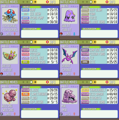 Pokemon Ruby Poison type challange Ae1gug