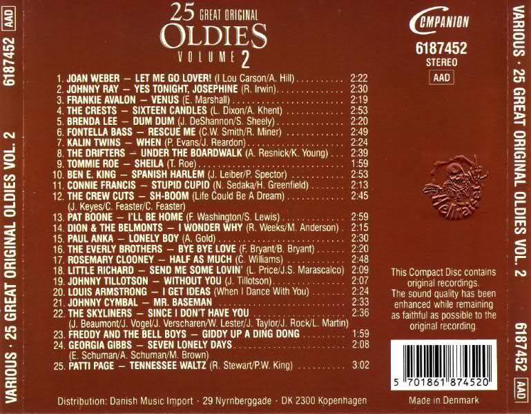 25 Great Original Oldies 2psr691