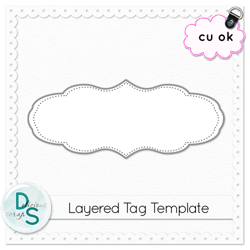 Free Commercial Use Layered Label/Tag Template - Delicious Scraps Mmrm06