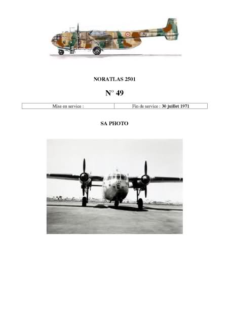 Noratlas n°49 fin de service 30 juillet 1971 23itc2s