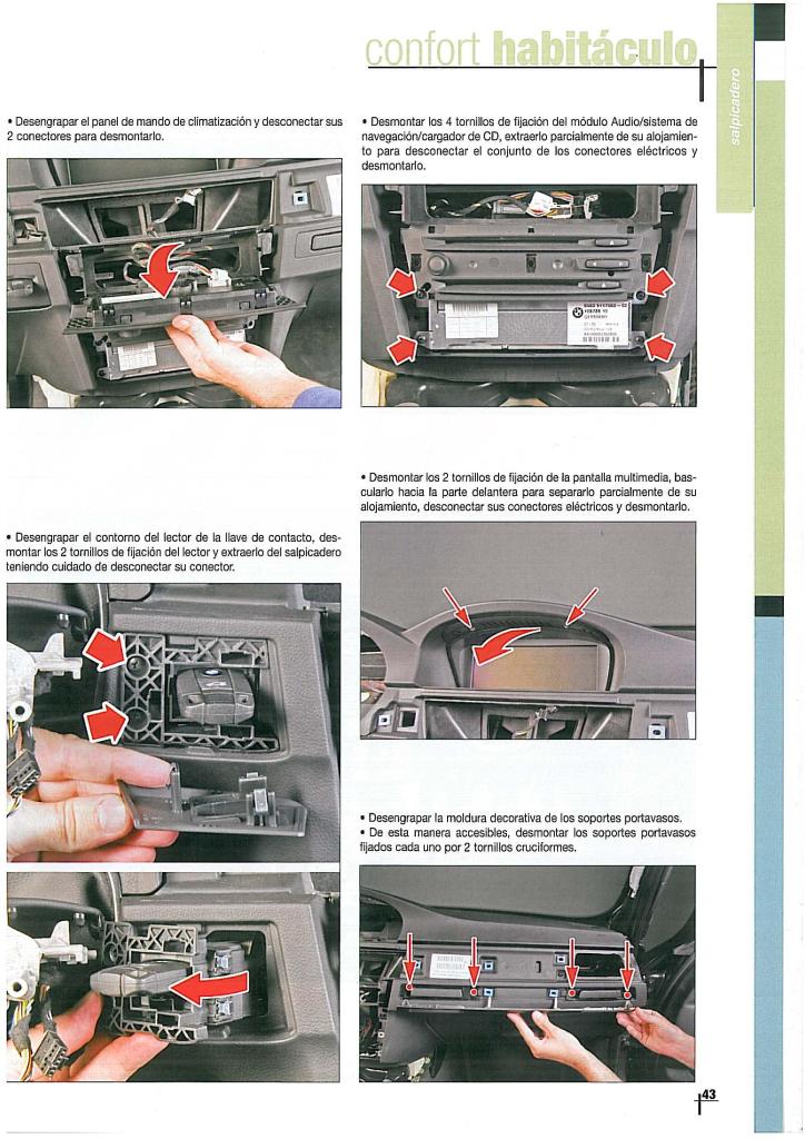Desmontaje salpicadero y consola central paso a paso e90 Amp18m