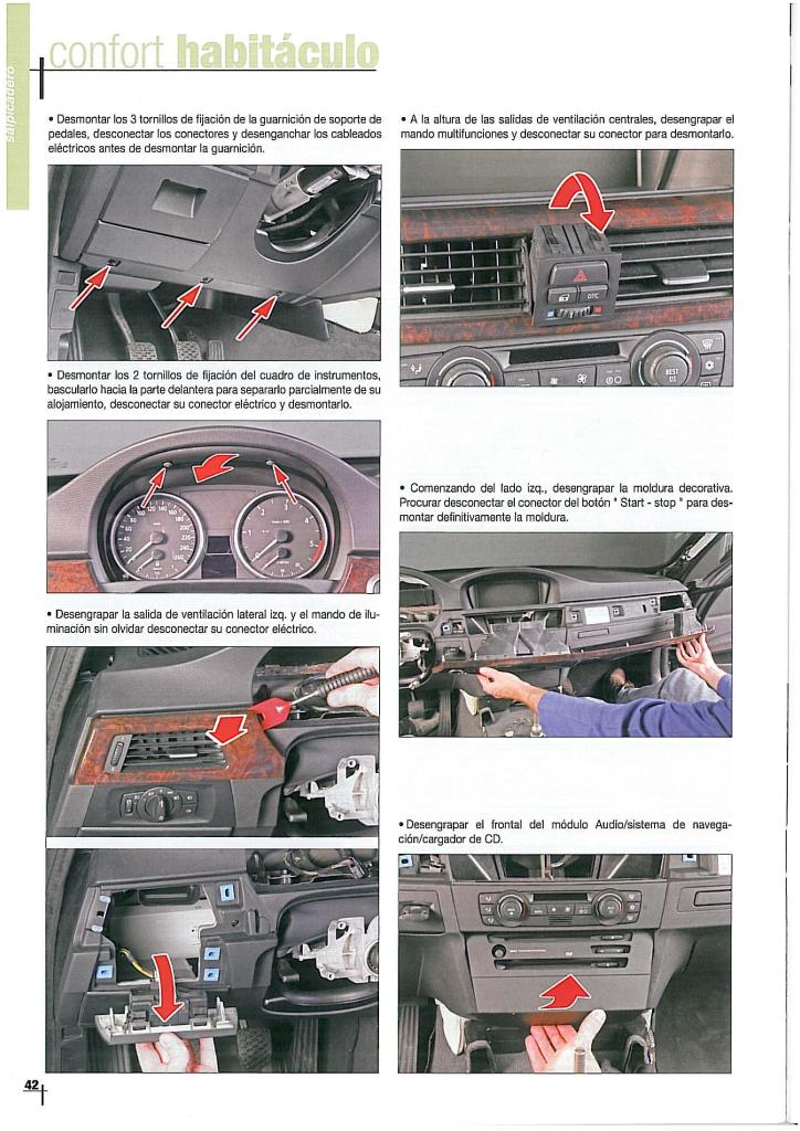 Desmontaje salpicadero y consola central paso a paso e90 Xkoqiu