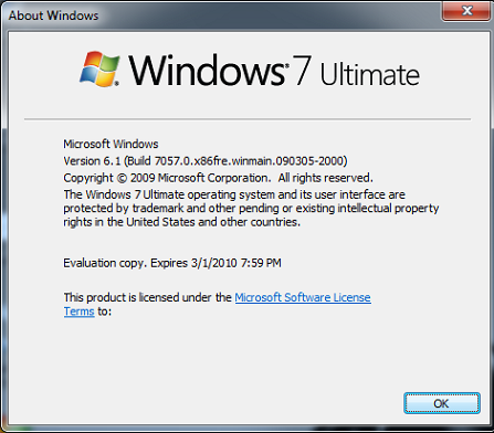 Filtrada informacion de Windows 7 Build 7057 21bjcqo