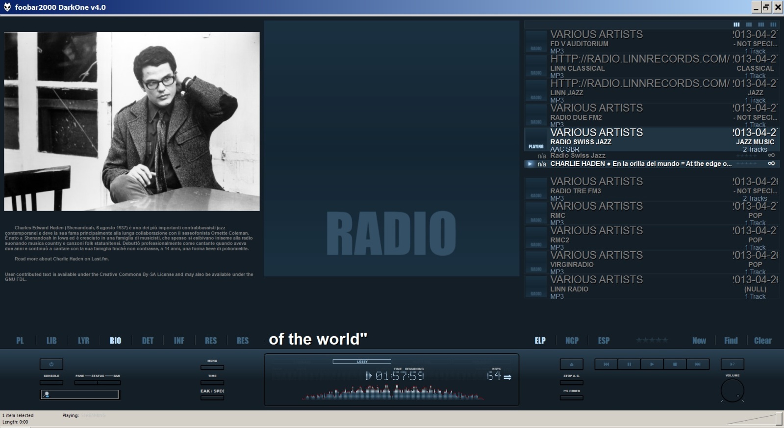 radio Foobar Vi1s09