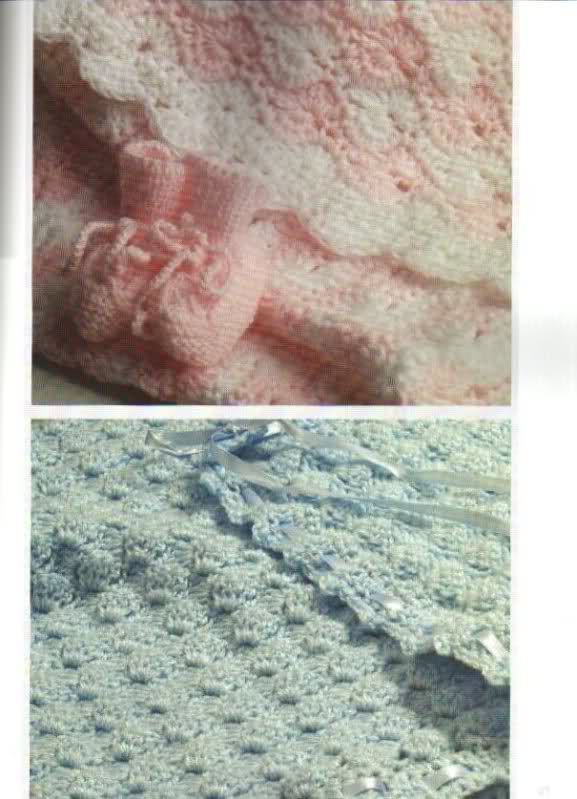 Patrones de Mantitas para bebés (Tejidas a crochet para Marijou) 2196yyu