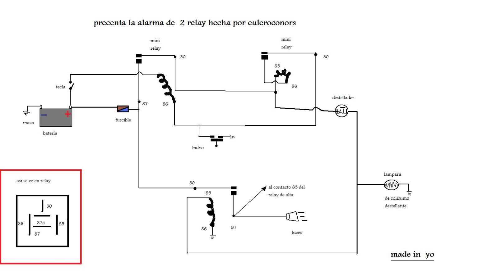 Alarma casera con 2 reles 23jiq3d