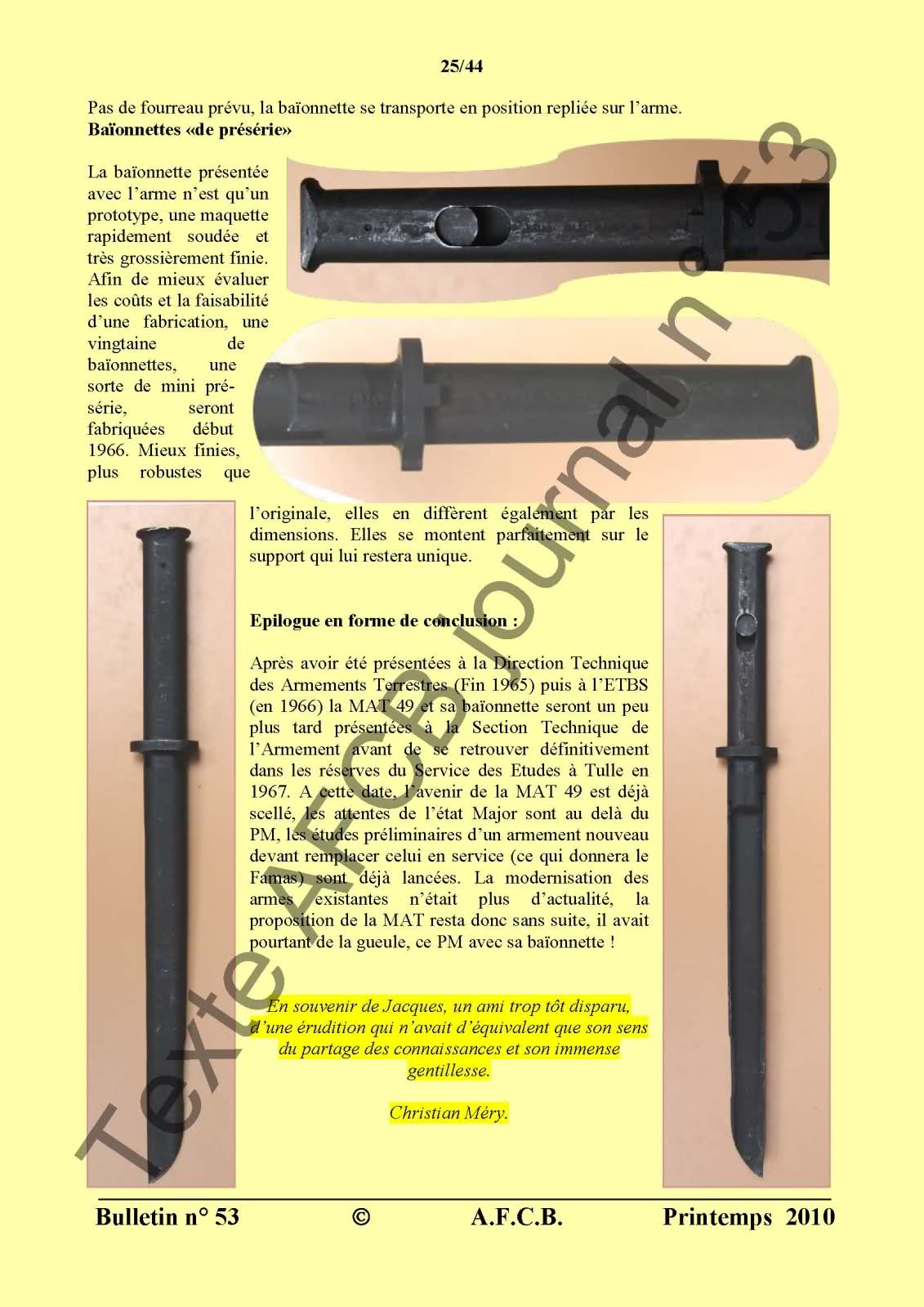 BAÏONNETTE DU PISTOLET-MITRAILLEUR MAT 49 - Page 2 2814nsi