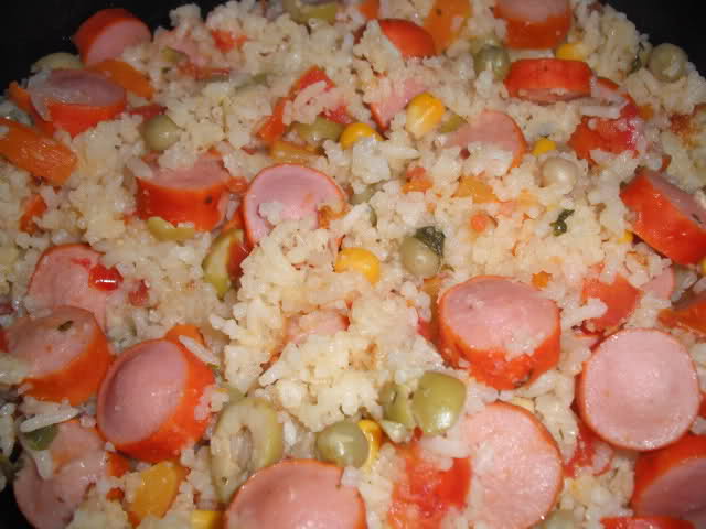 Arroz con salchichas rápido 6sxq8i