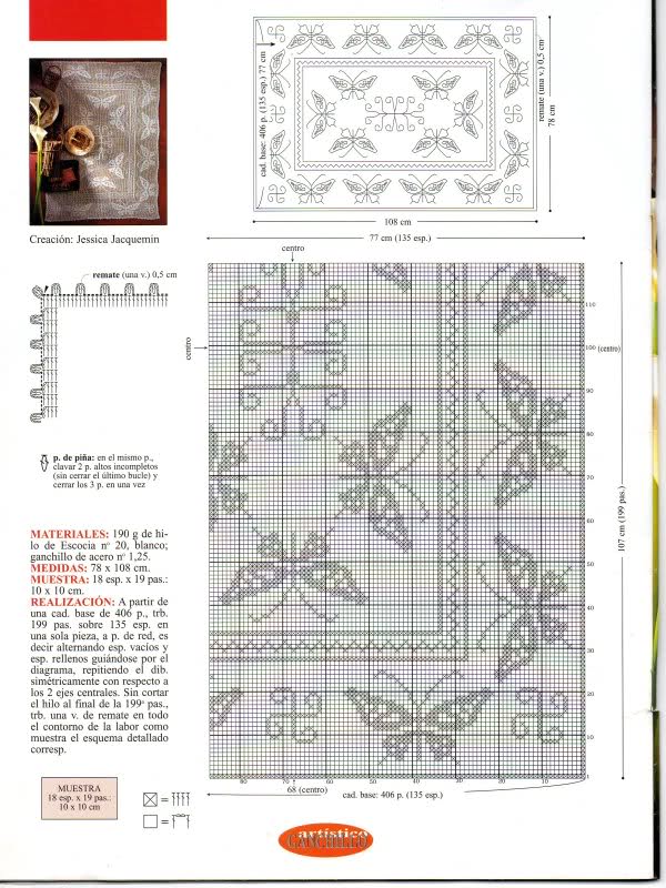 patrones - Varios patrones para realizar UN MANTEL a crochet K3t384