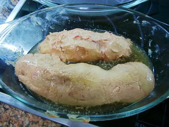 Foie gras mi-cuit (hígado graso semicocido) al vapor V2vksj