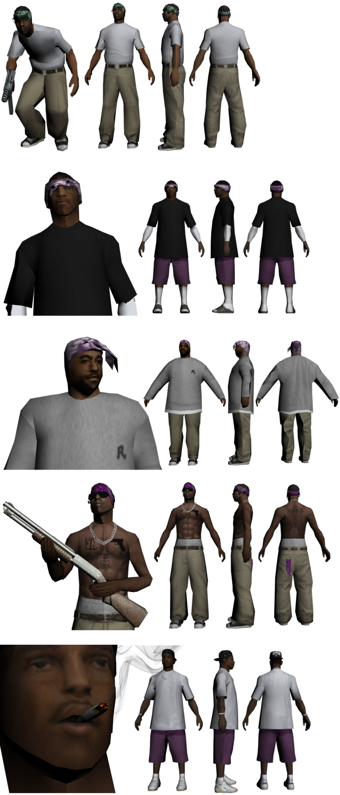 Modpack, afro-americain low poly skins. 11se8oi