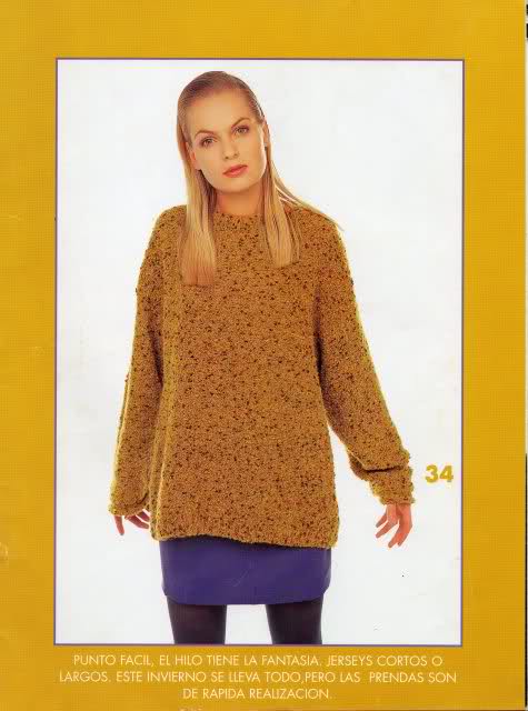 Jersey lana jaspeada para mujer (Talla 44) 24ne4c4