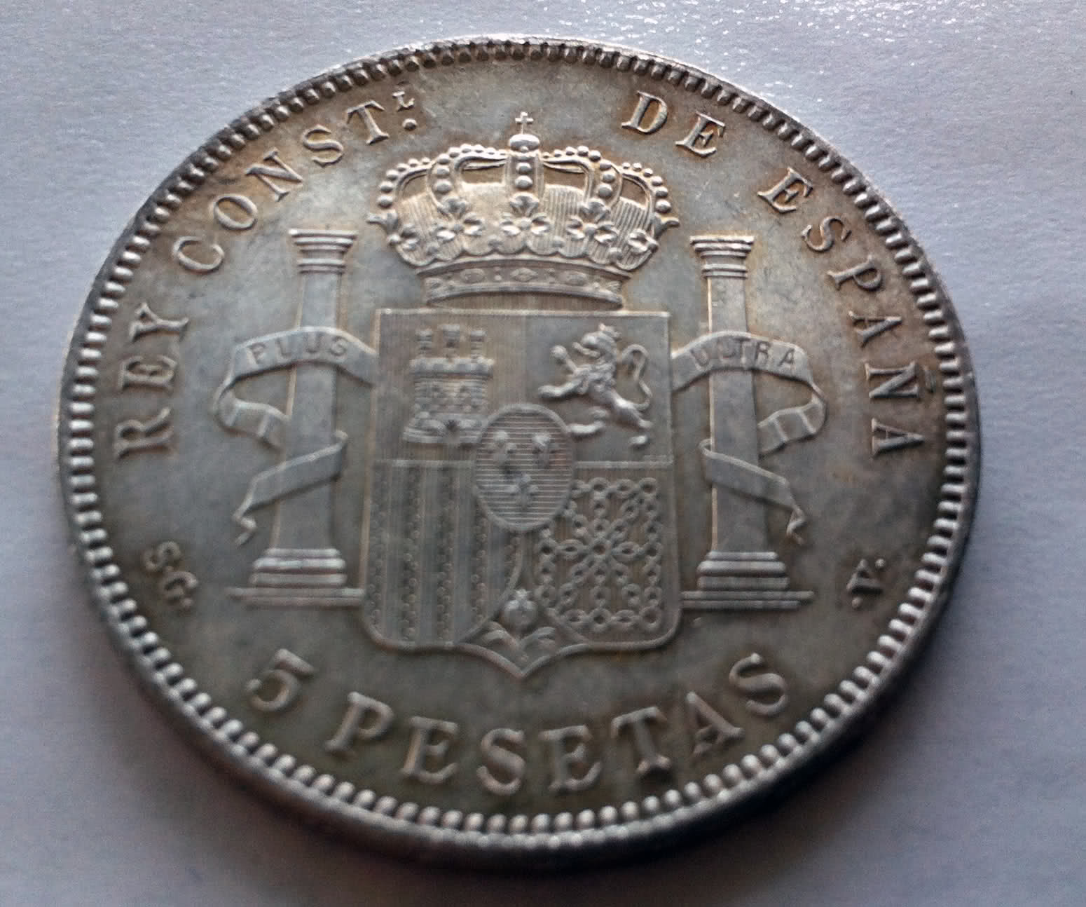 5 Pesetas 1898 (18-98). SGV. Alfonso XIII. 15menp1