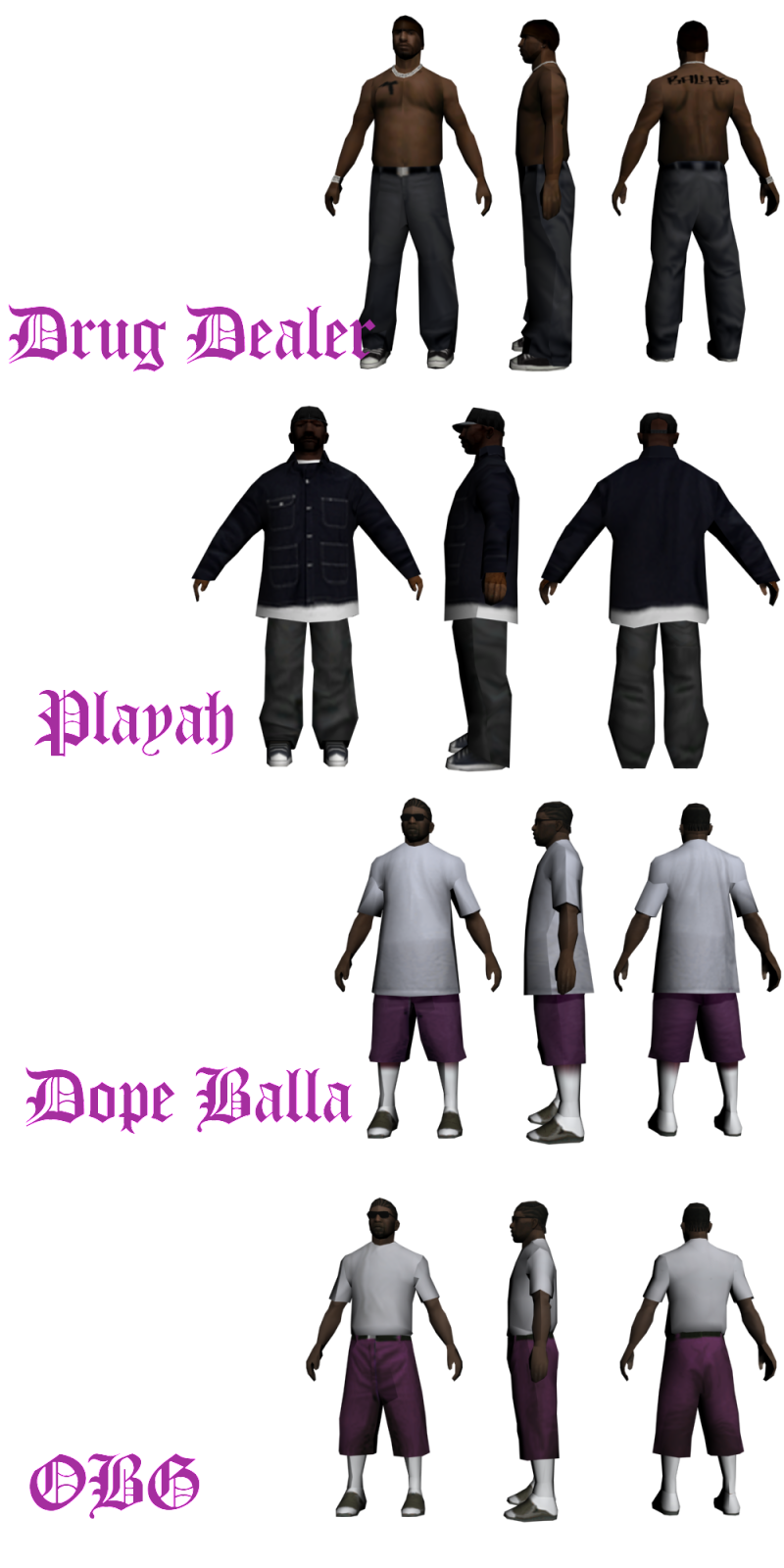 Modpack, afro-americain low poly skins. 15qvhn7