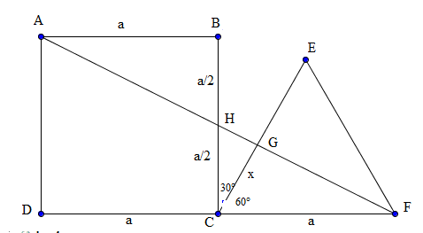 ABCD é um quadrado e o ∆CEF é equilátero Abj9f7