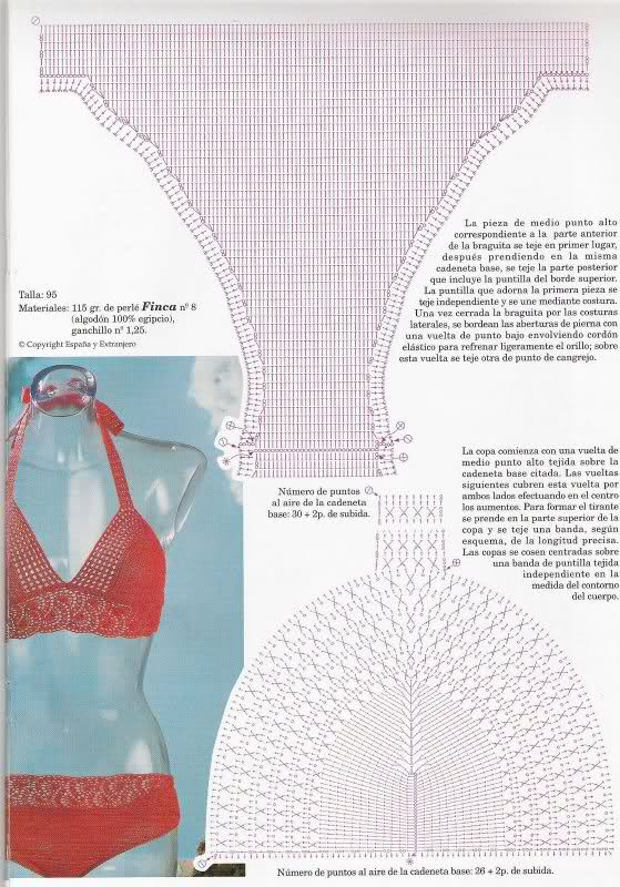 bikinis - patrones de bikinis/bañadores mujer a crochet I6d1m8