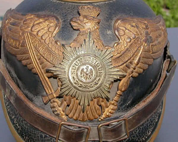 le casque à pointe prussien d'infanterie de troupe 86q21qw