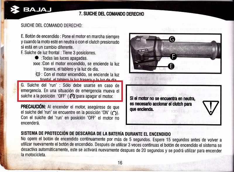 Diferencia entre apagar motor con llave o con switch marrón(arriba de las llaves de luces) 1o969y