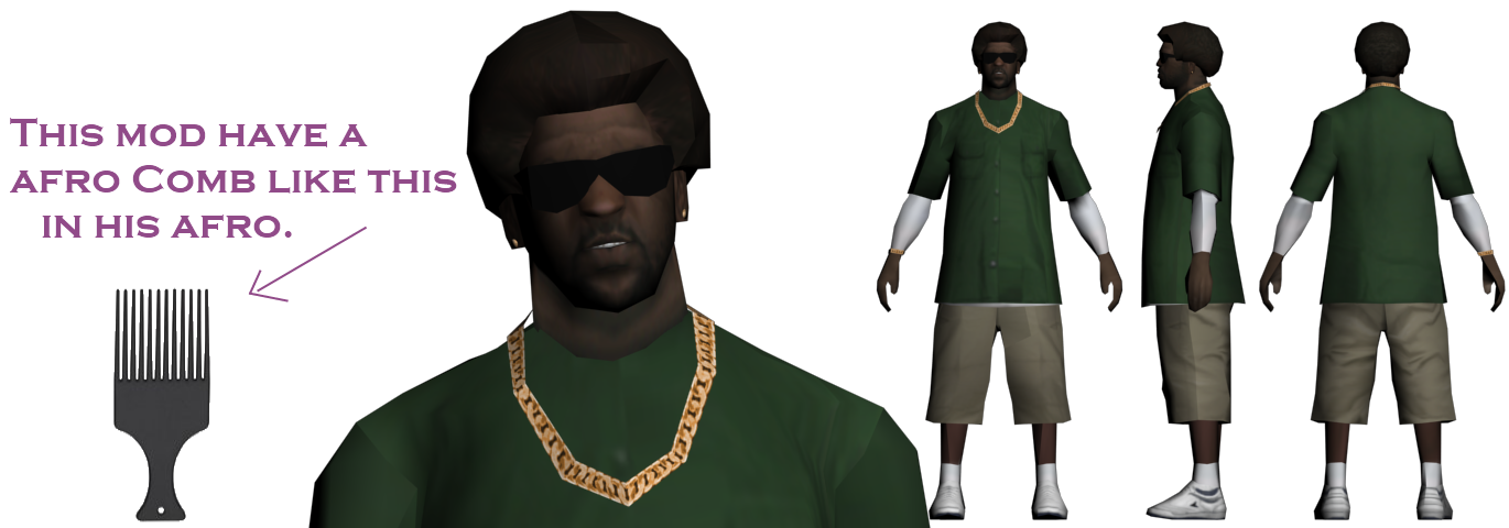 Modpack, afro-americain low poly skins. 24gv984