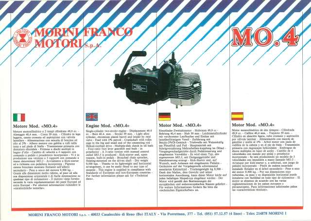 Catálogo Motores Franco Morini 1990 9km1k4