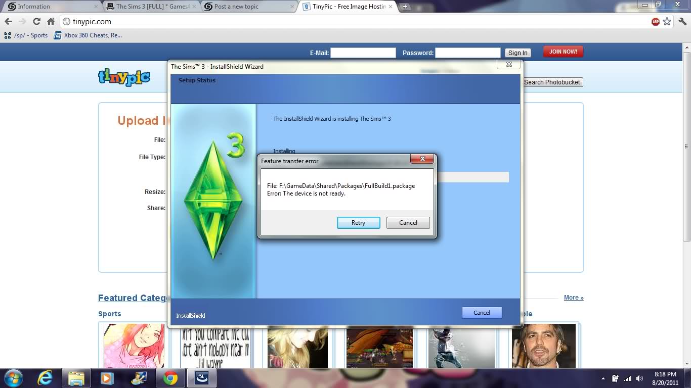 Need help installing the sims 3 base game. [SOLVED] Symoo0