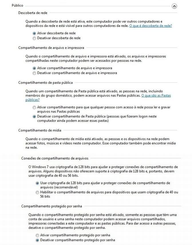 Configurações de Rede e Compartilhamento  2wcie01