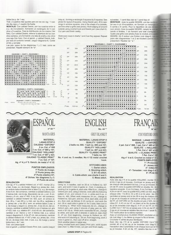 PATRONES DE FRAZADAS O MANTAS PARA TEJER (A petición de Santi) X51mqb