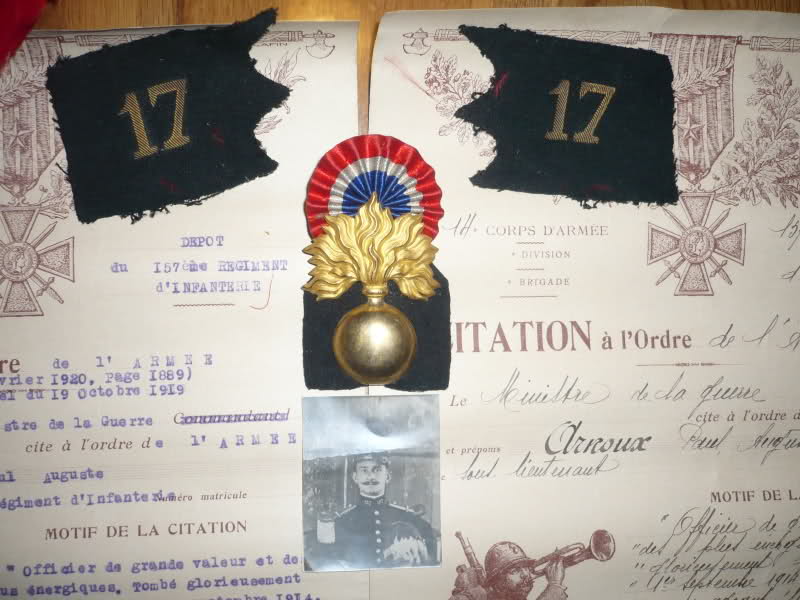 Sous Lieutenant ARNOUX tué à l'ennemi le 01/09/1914 Kch578
