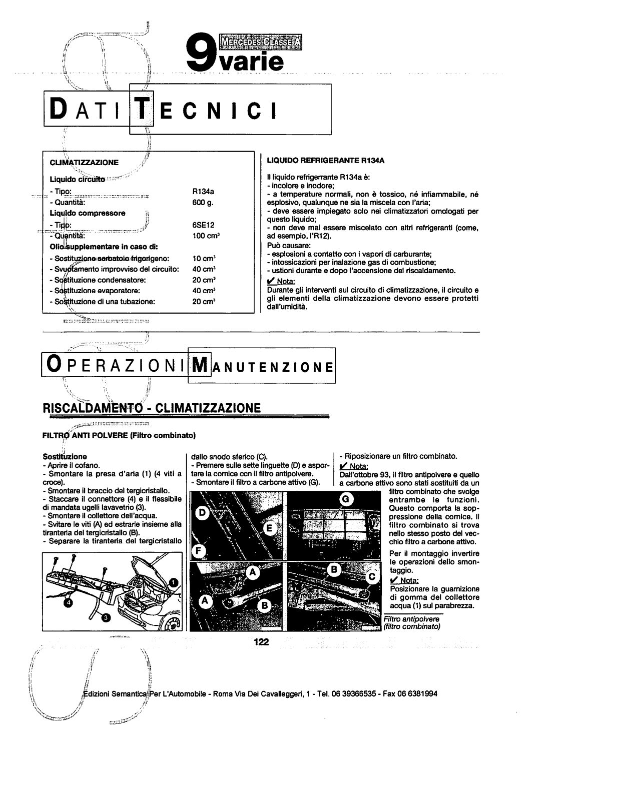 (W168): Manual técnico - tudo sobre - 1997 a 2004 - italiano 2mrs60w