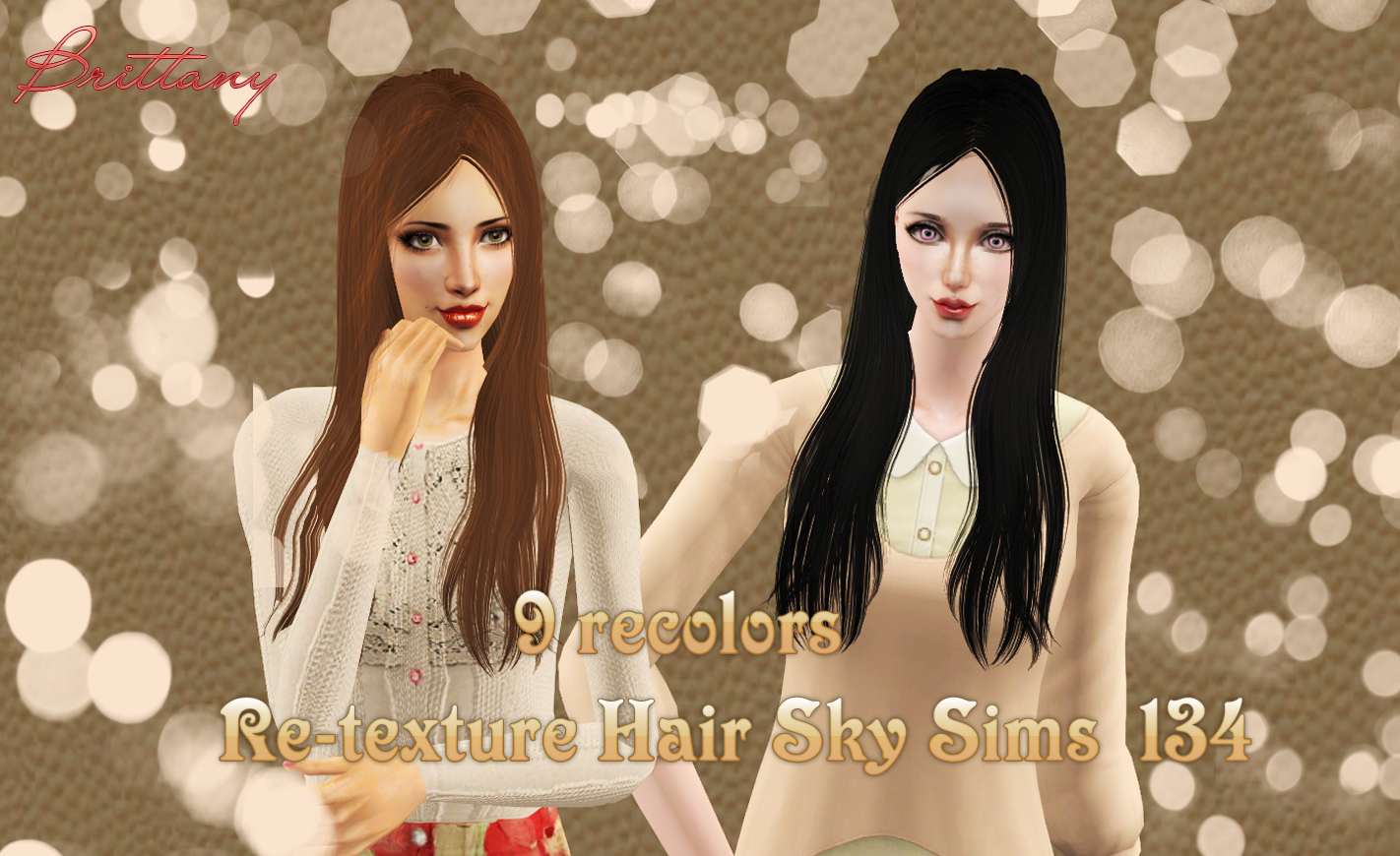 Retexture hair Sky Sims #134 (Texture by me) Fvdzti