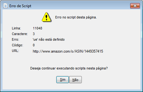 Como resolver erros de script no navegador