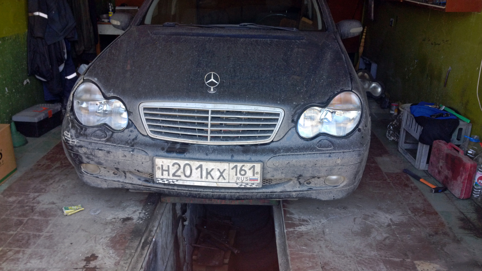 Замена фар на W203 Inzas2