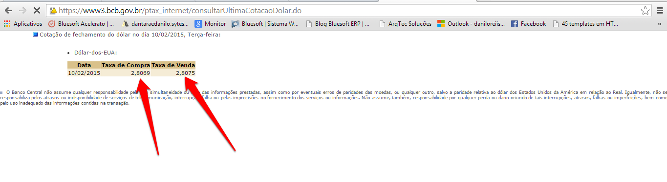 cotação - Captura Dólar Web 2mnk8q9