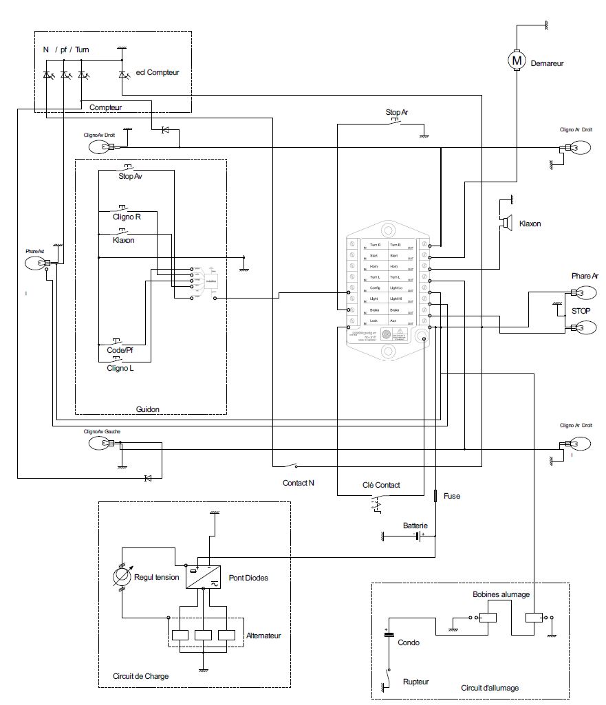 Circuit simplifié et mini coimodos integrés et M-Unit 2v1x8jb