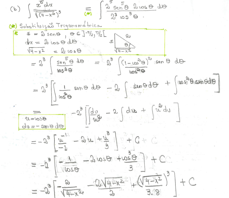 integral com substituição trigonometrica 30dgnk9