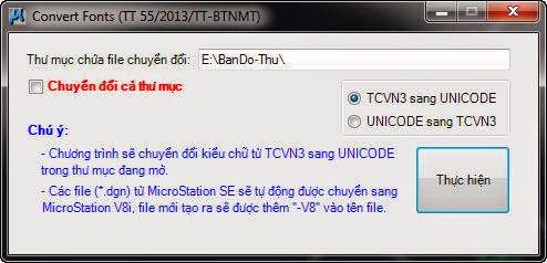 Phần mềm Convert font chữ từ TCVN3(ABC) sang UNICODE trong Microstation 99j320