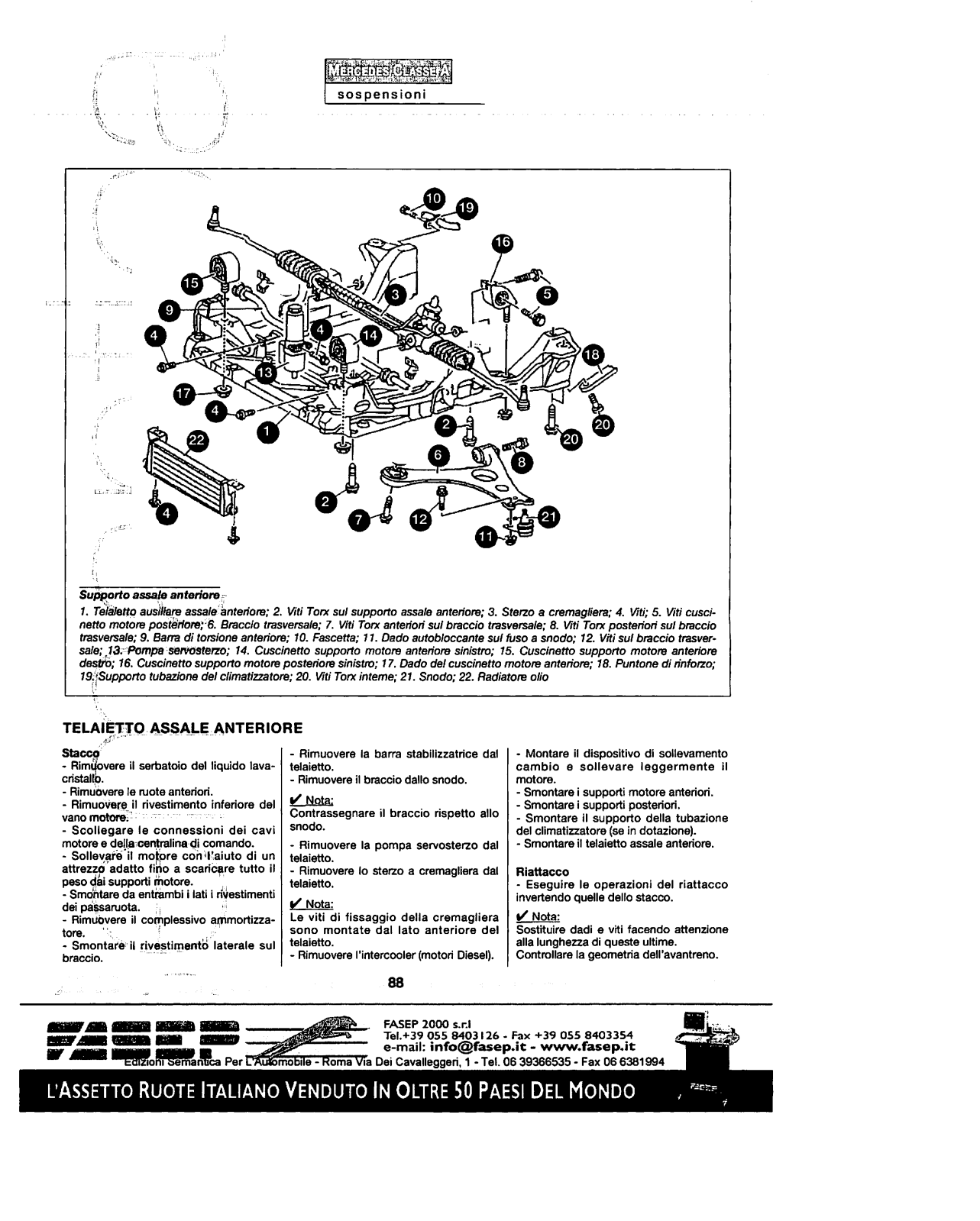 (W168): Manual técnico - tudo sobre - 1997 a 2004 - italiano Syo7x1