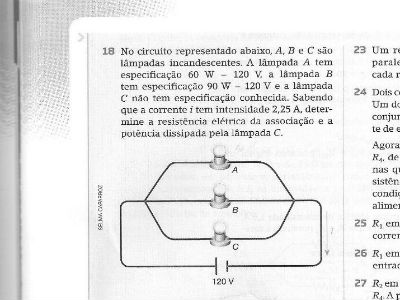 Potencia dissipada pela lâmpada Xodxzm