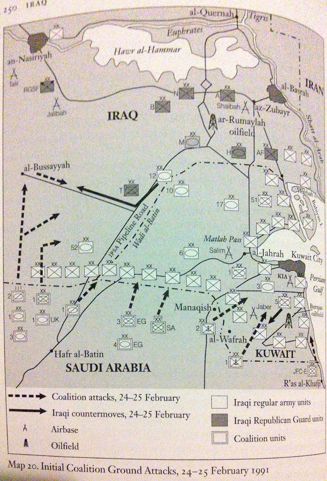 حرب عام 1991 - عمليات اليوم الاول القاطع الاوسط وادي الباطن - الحلقة 36 21jbn91