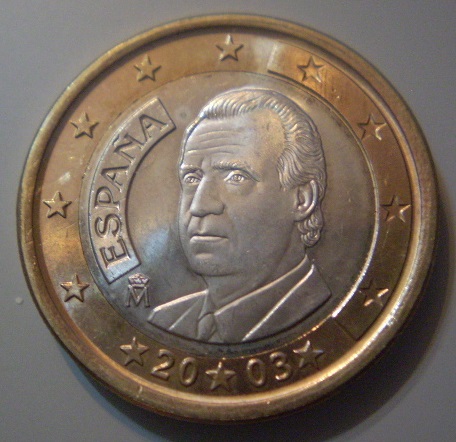1 euro 2003 con aro exterior color cobre. 2db04g8