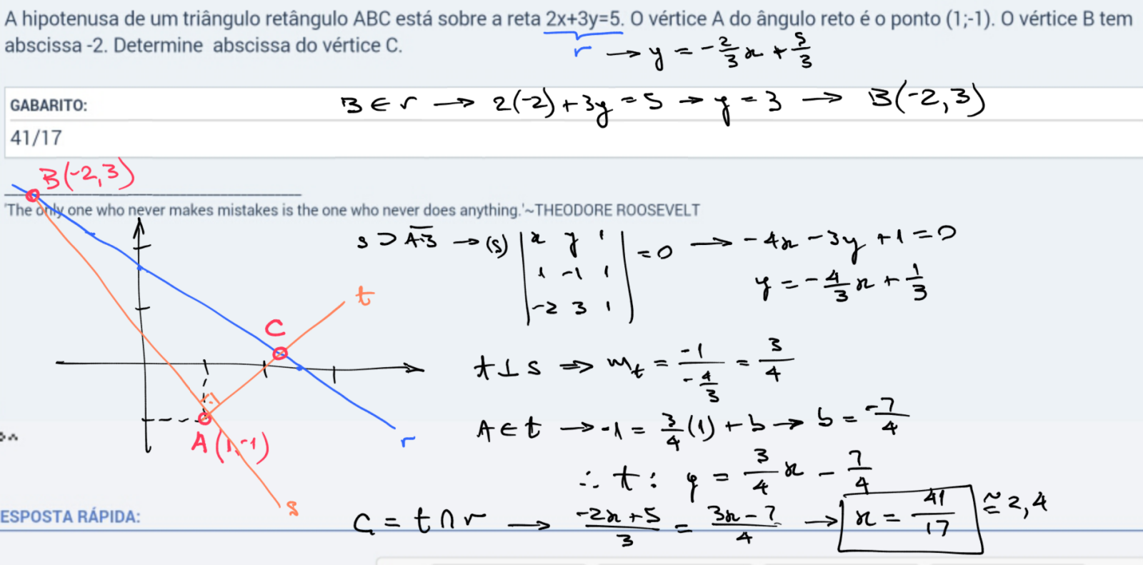 A hipotenusa de um triângulo retângulo ABC es 2mcu4hi