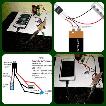 Carregador de baterias USB portátil 2r501